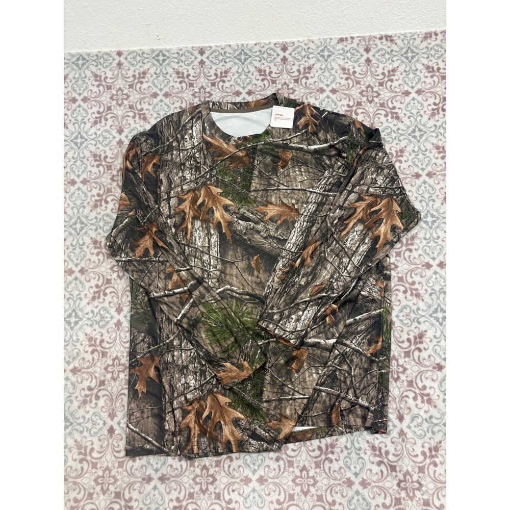 Loogu Super Mens Camo Long Sleeve Performance Shirt UPF 50+ Quick Dry Hunting L